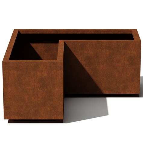 Veradek Corten Steel Corner Box Planter 